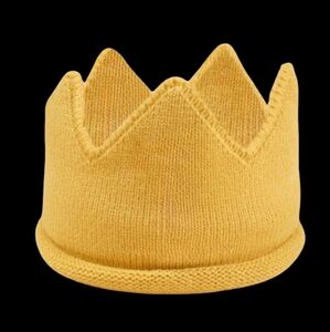 Yellow Crown Knit Hat for Baby